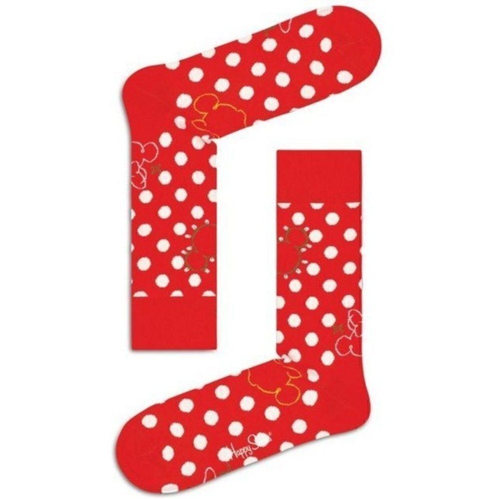 Happy Socks Disney Twinkle Twinkle Red Crew Socks Unisex Size 10-13 NWT